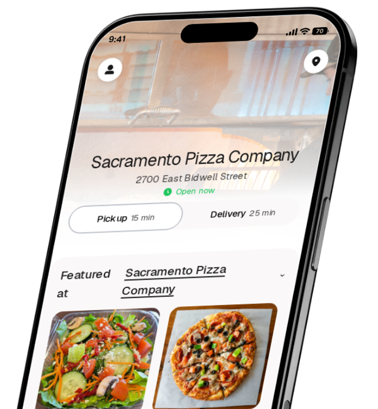 Sacramento Pizza Company app preview
